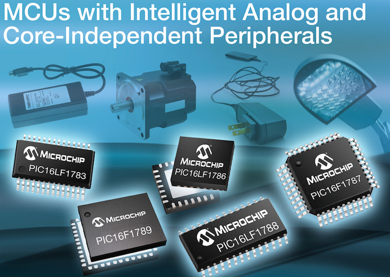 Microchip's expanded 8-bit PIC microcontroller family has intelligent analog integration